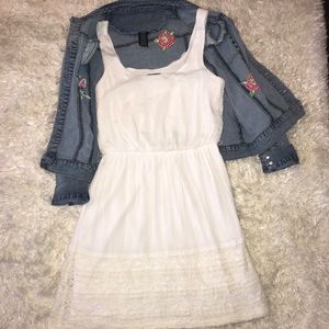 White Dress with Lace Detailing